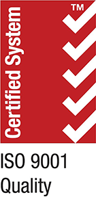 Elkhart Stamping Jobs Certified System ISO 9001 Quality Logo Red and White